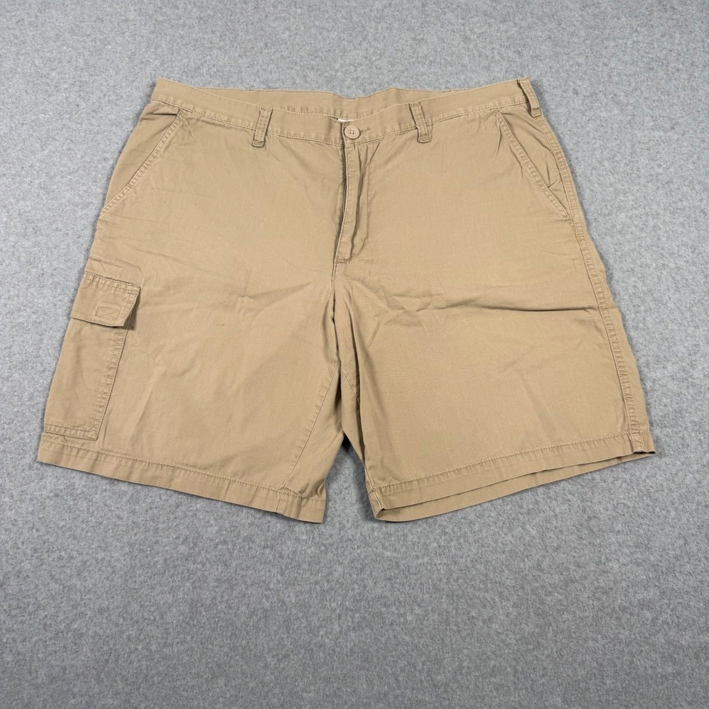 Columbia Mens 40W 10L Cargo Shorts Tan Khaki Cotton Casual Outdoor Hiking
